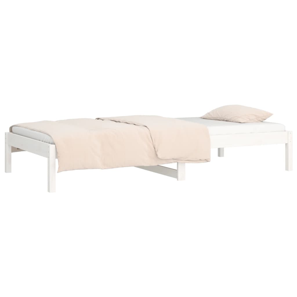 Solid Pine Day Bed 80x200 cm, White - No Mattress Included