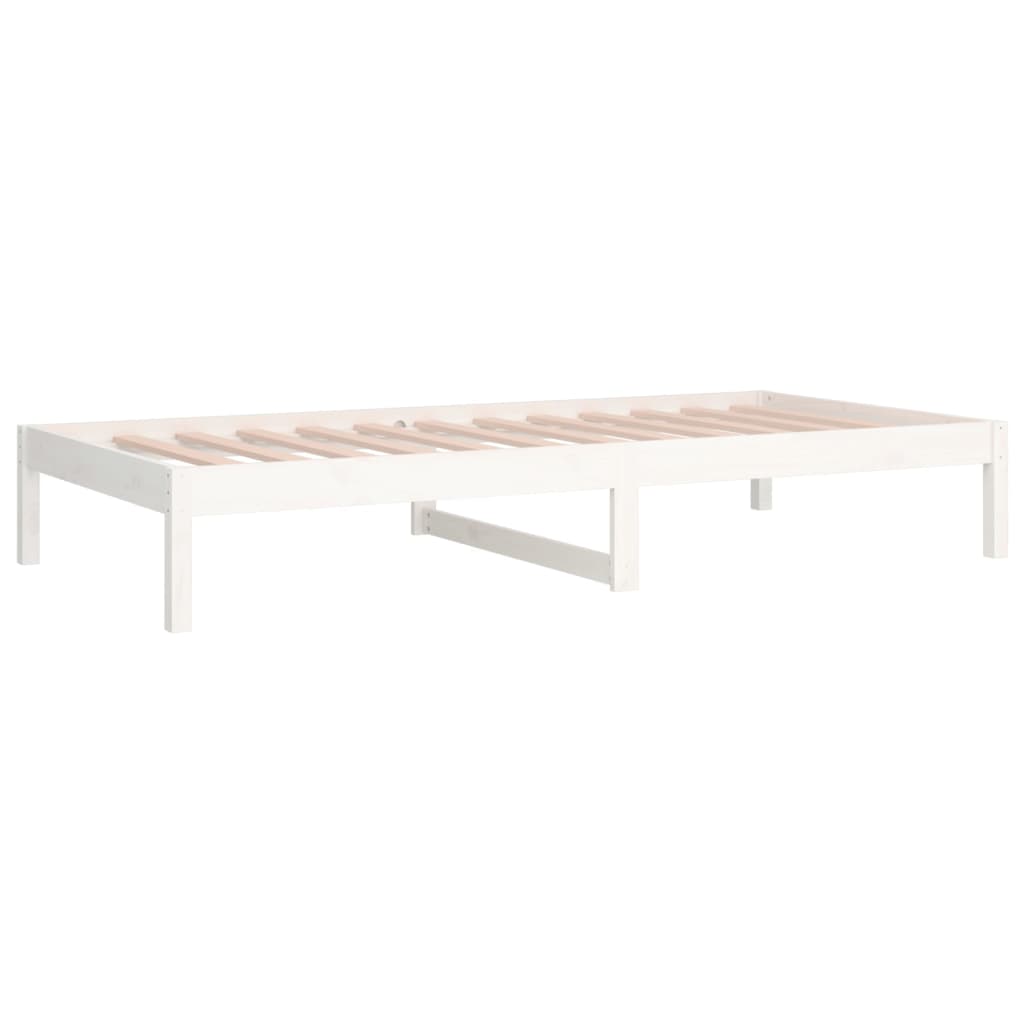 Solid Pine Day Bed 80x200 cm, White - No Mattress Included