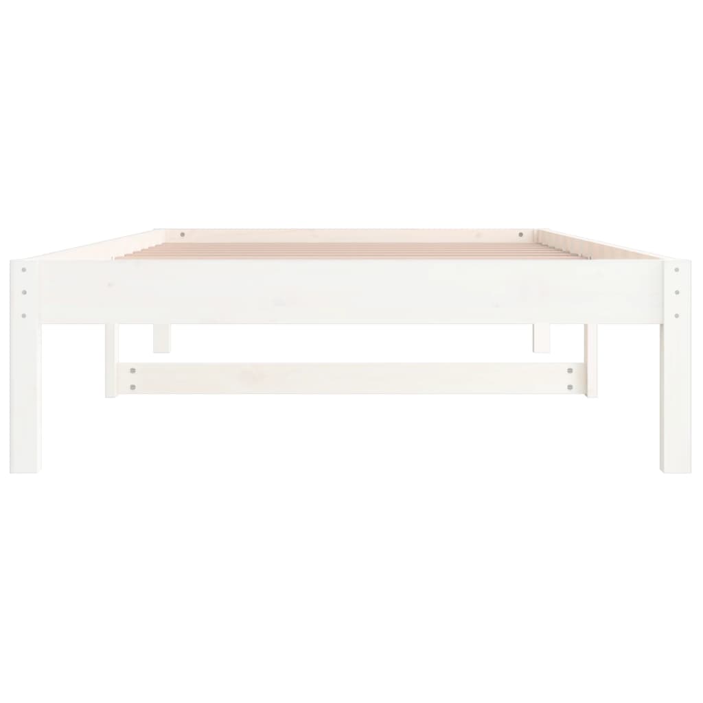 Solid Pine Day Bed 80x200 cm, White - No Mattress Included