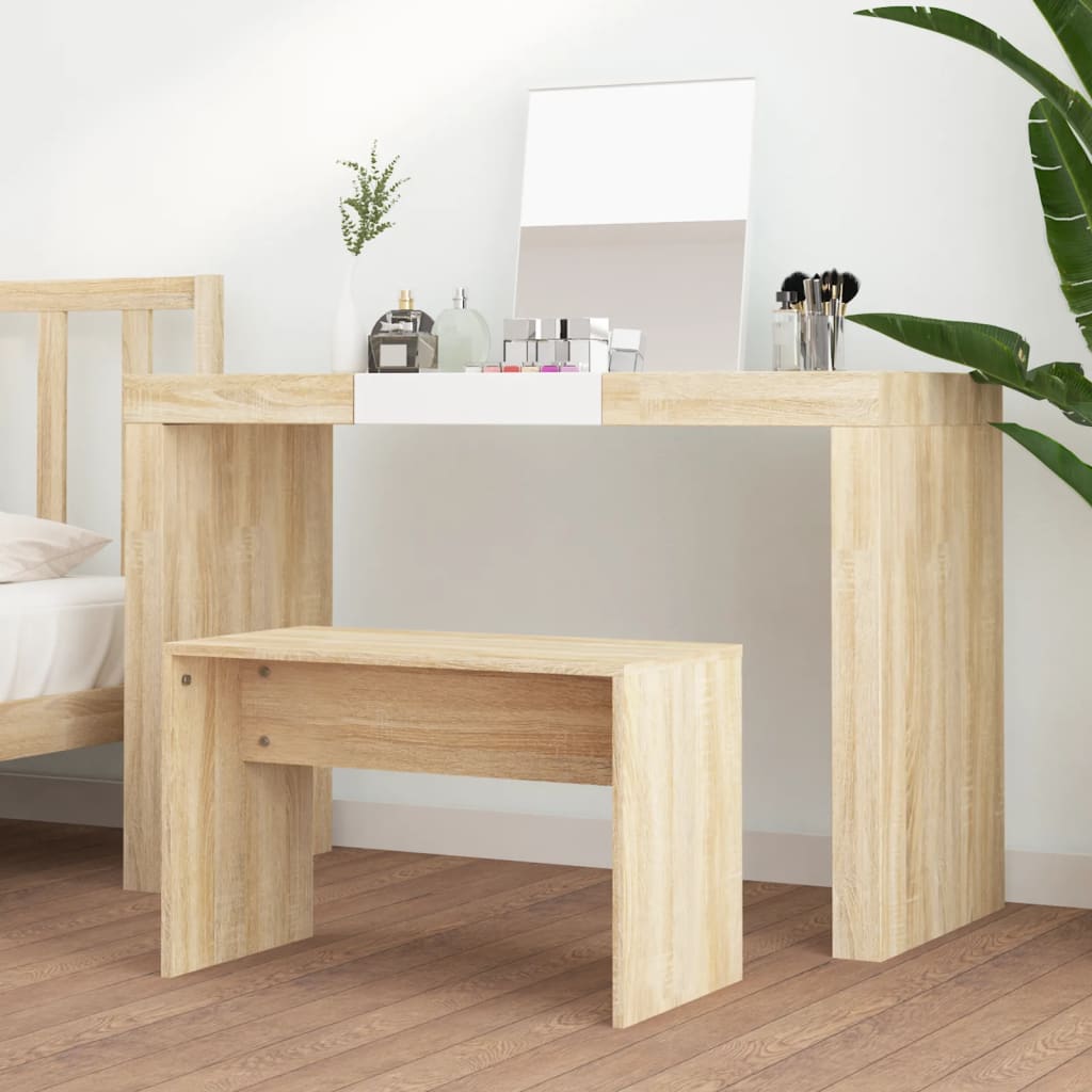 Sonoma Oak Dressing Stool 70x35x45 cm – Engineered Wood