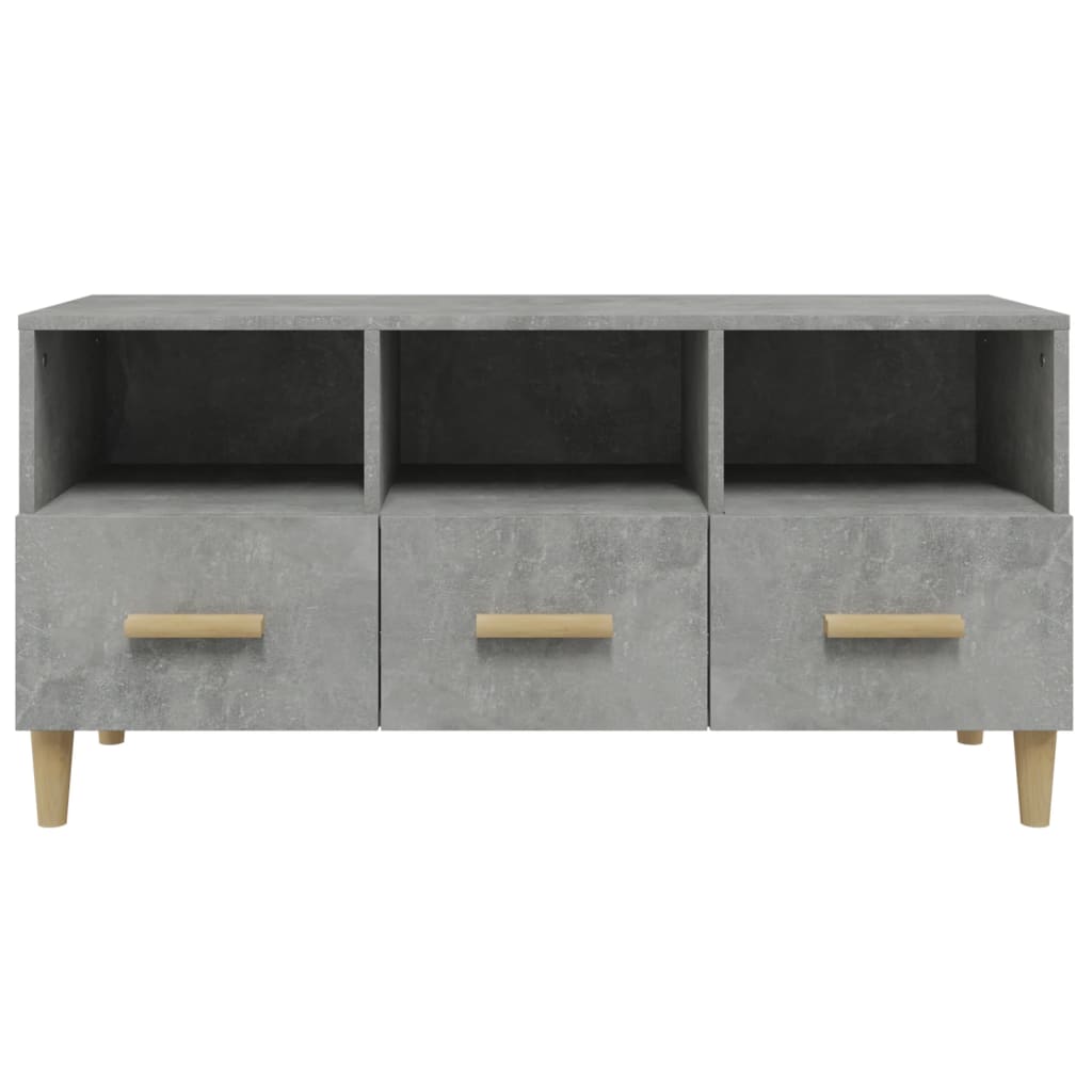 TV Cabinet Concrete Grey 102x36x50 cm Engineered Wood