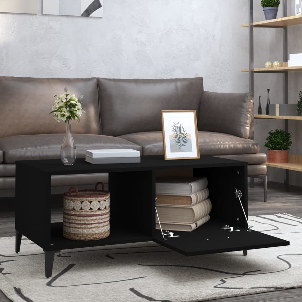 Coffee Table Black 90x50x40 cm Engineered Wood