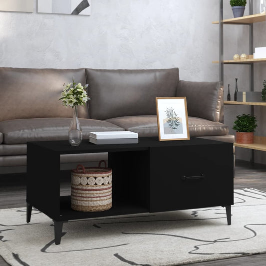 Coffee Table Black 90x50x40 cm Engineered Wood