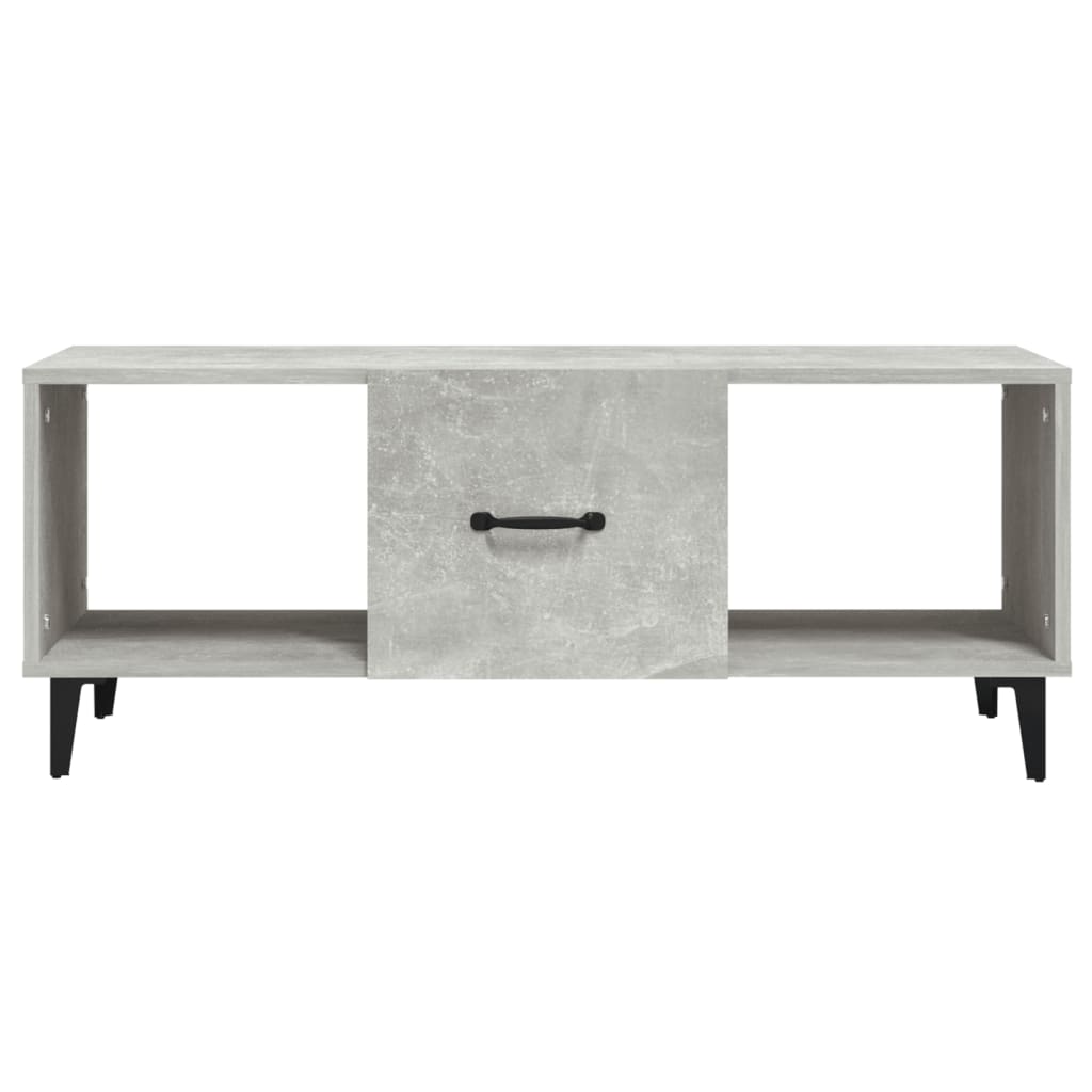 Coffee Table Concrete Grey 102x50x40 cm Engineered Wood