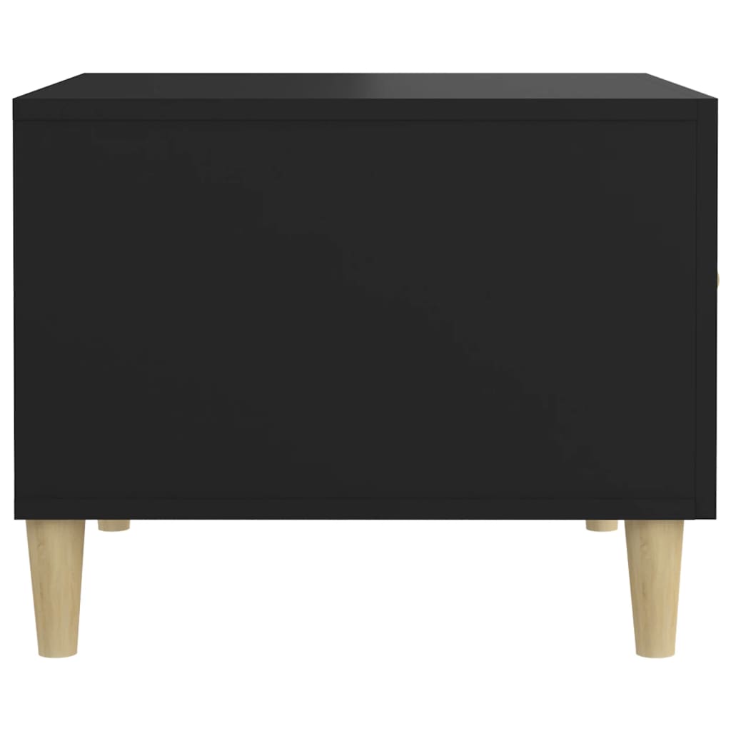 Coffee Table Black 50x50x40 cm Engineered Wood