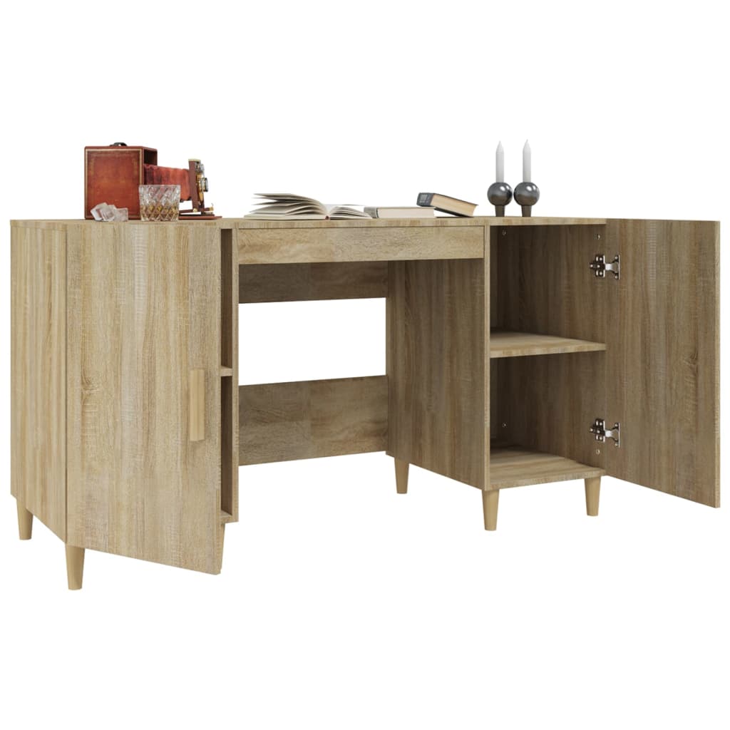 Sonoma Oak Engineered Wood Desk 140x50x75 cm - Stylish & Durable