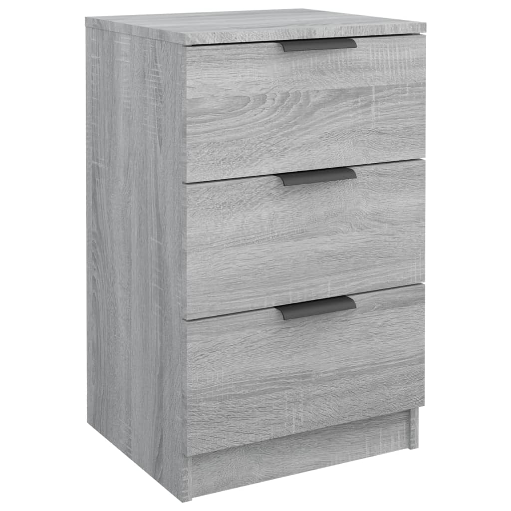Grey Sonoma Bedside Cabinet, 40x36x65 cm - Stylish & Compact Storage