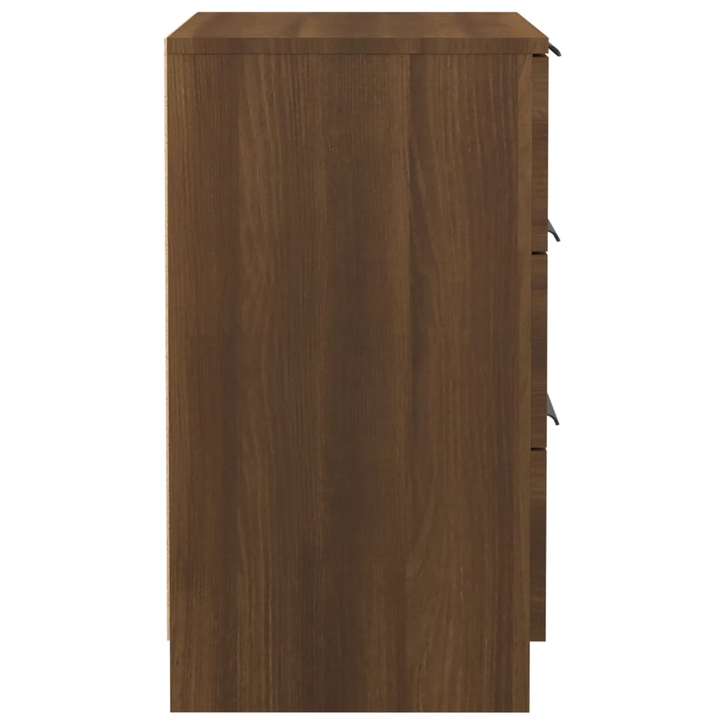 Brown Oak Bedside Cabinet, 40x36x65 cm - Stylish Bedroom Storage