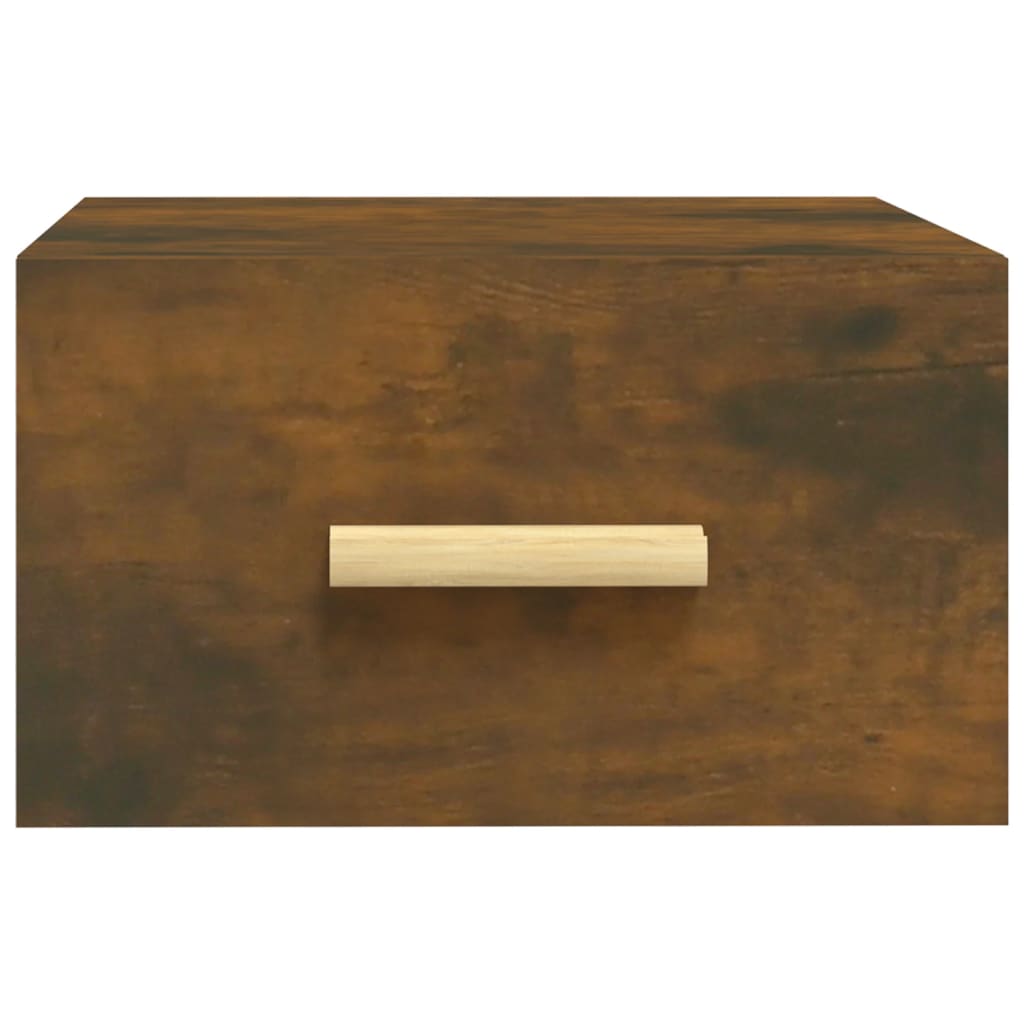Smoked Oak Wall-Mounted Bedside Cabinets 2pcs - 35x35x20 cm