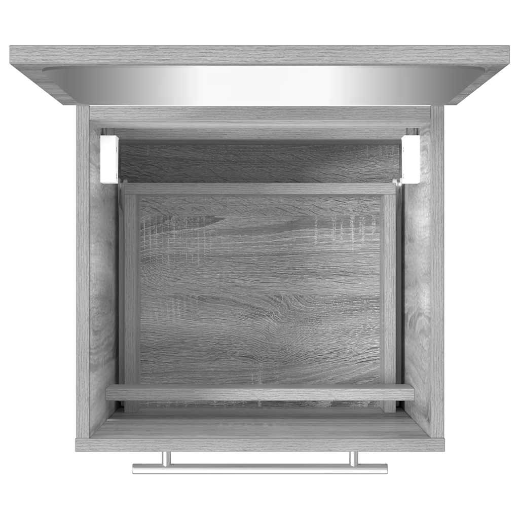Grey Sonoma Bathroom Cabinet with Mirror - Engineered Wood, 41x38.5x48 cm