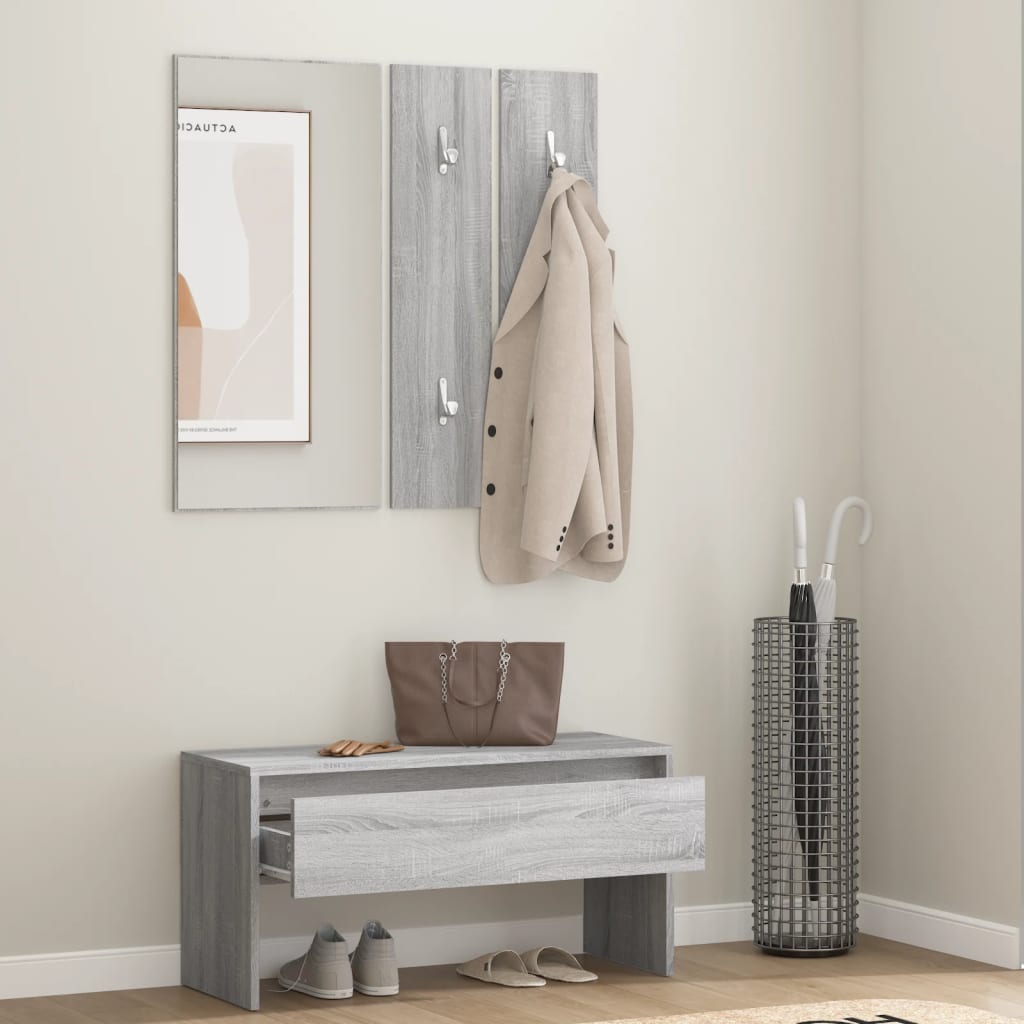 Grey Sonoma Engineered Wood Hallway Furniture Set