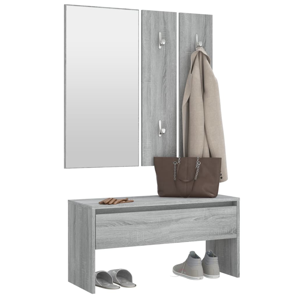 Grey Sonoma Engineered Wood Hallway Furniture Set
