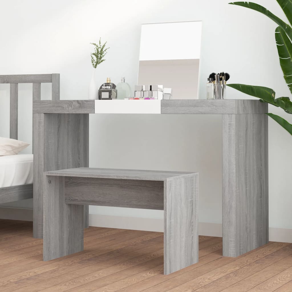 Grey Sonoma Dressing Stool 70x35x45 cm - Engineered Wood