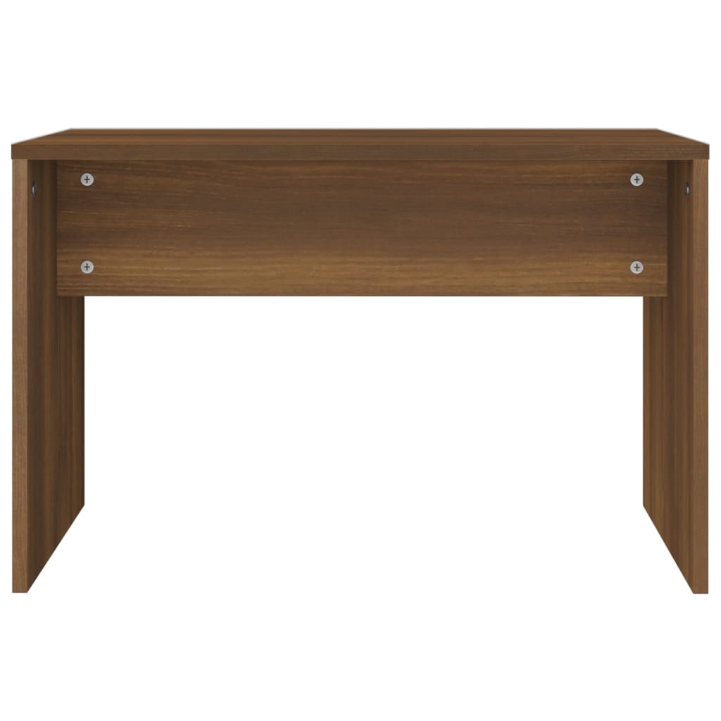 Brown Oak Dressing Stool 70x35x45 cm - Engineered Wood Elegance