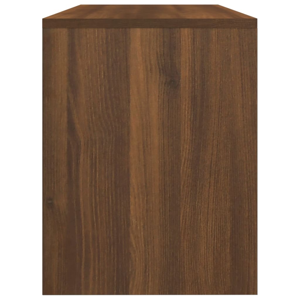 Brown Oak Dressing Stool 70x35x45 cm - Engineered Wood Elegance