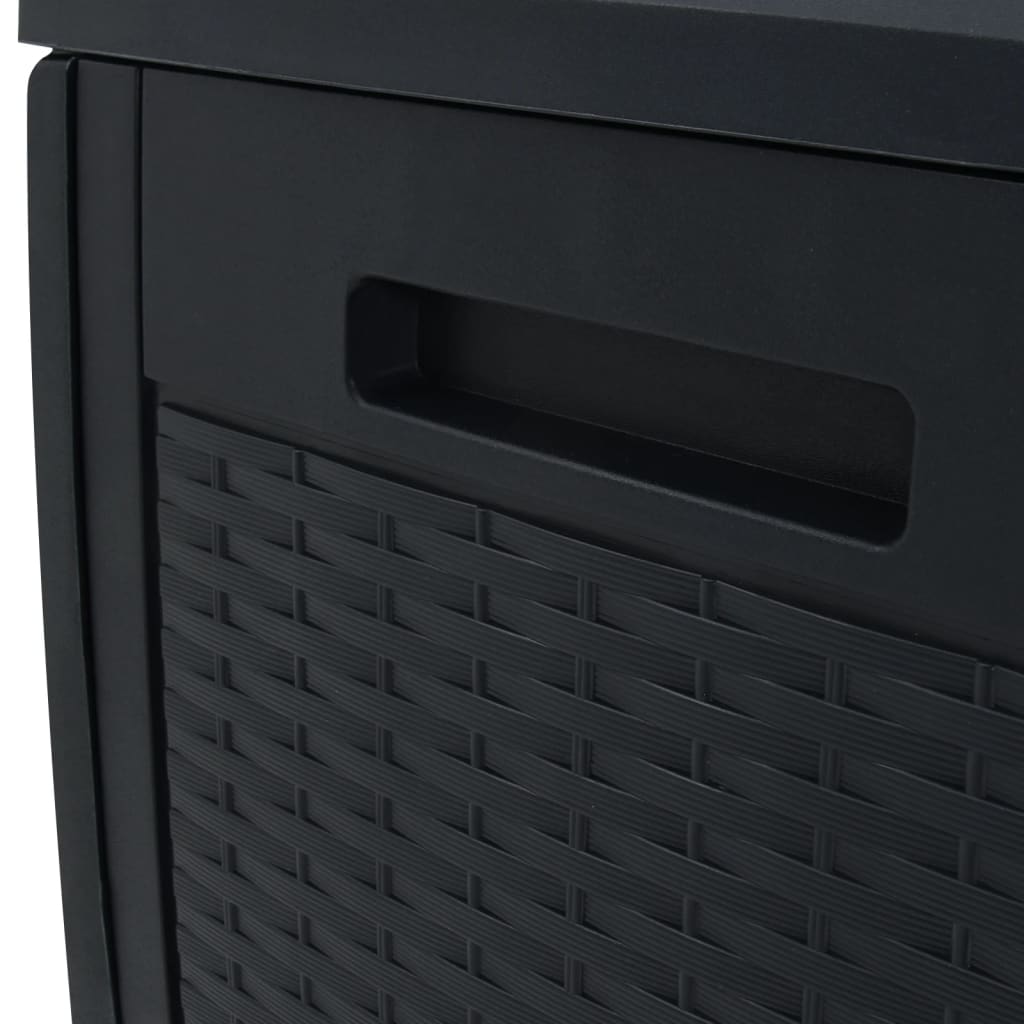 Garden Storage Box Anthracite 119x48x60 cm Polypropylene