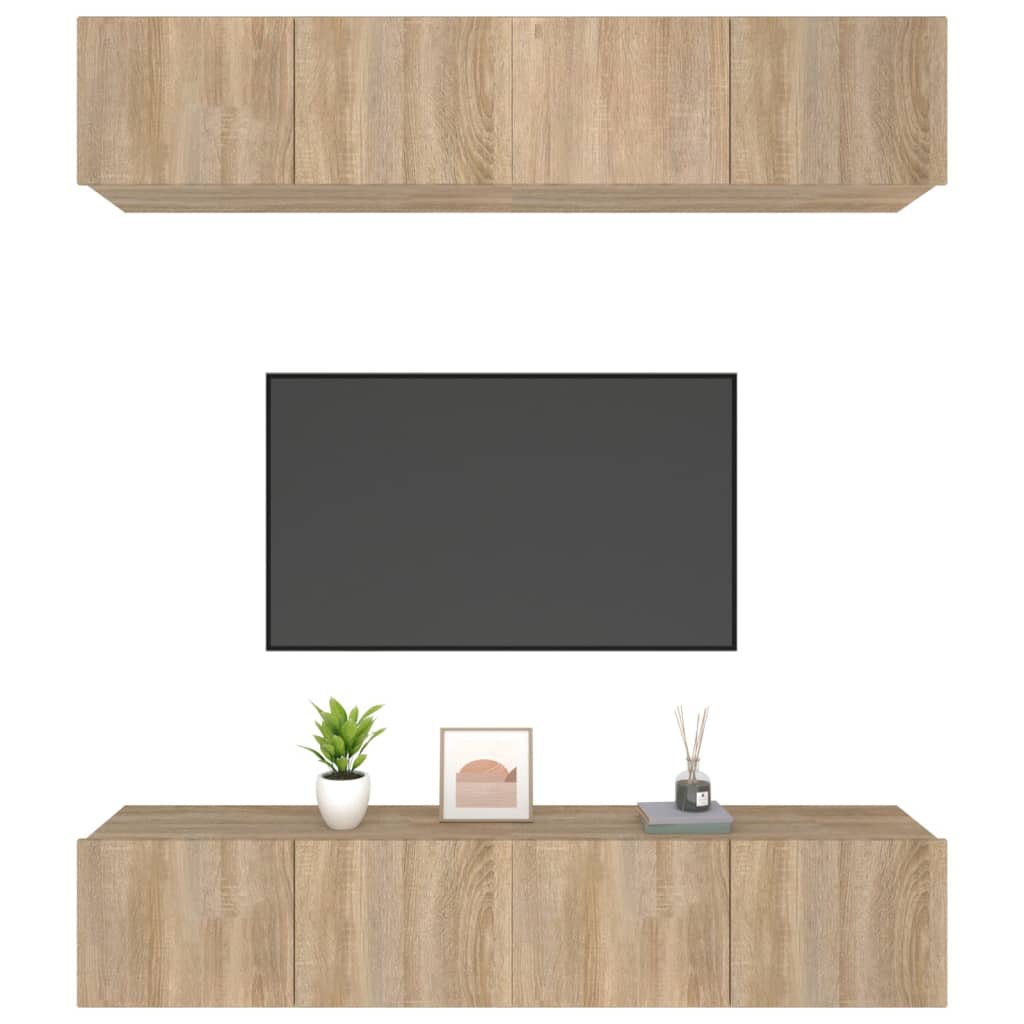 TV Cabinets 4 pcs Sonoma Oak 80x30x30 cm Engineered Wood