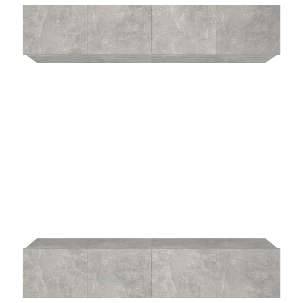 TV Cabinets 4 pcs Concrete Grey 80x30x30 cm Engineered Wood