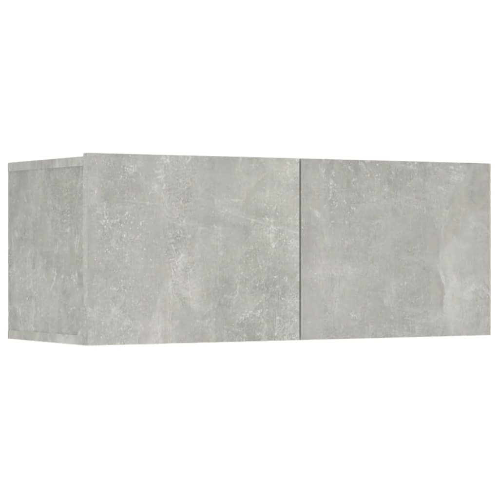 TV Cabinets 4 pcs Concrete Grey 80x30x30 cm Engineered Wood