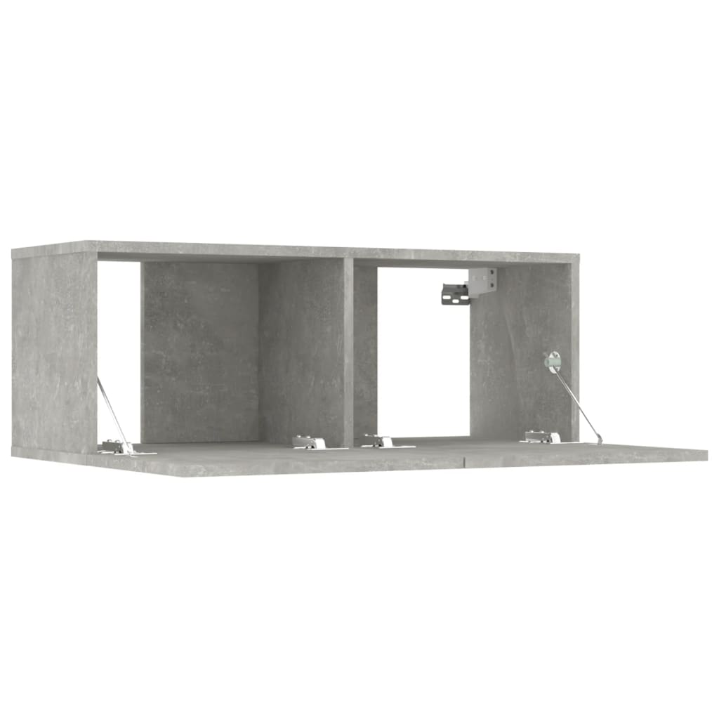TV Cabinets 4 pcs Concrete Grey 80x30x30 cm Engineered Wood