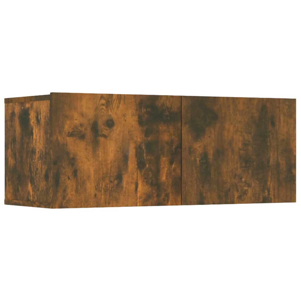 TV Cabinets 4 pcs Smoked Oak 80x30x30 cm Engineered Wood
