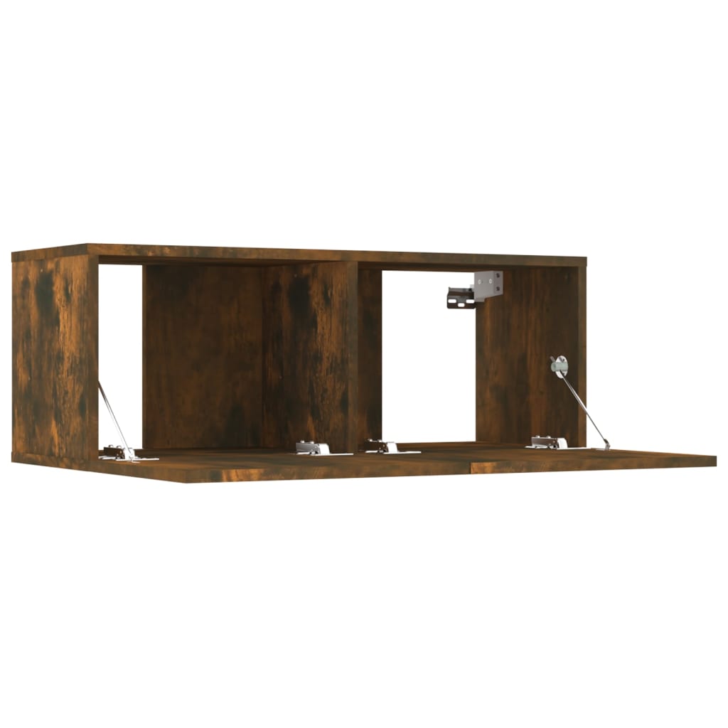 TV Cabinets 4 pcs Smoked Oak 80x30x30 cm Engineered Wood