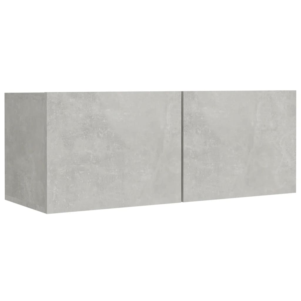 4 Piece TV Cabinet Set Concrete Grey Engineered Wood