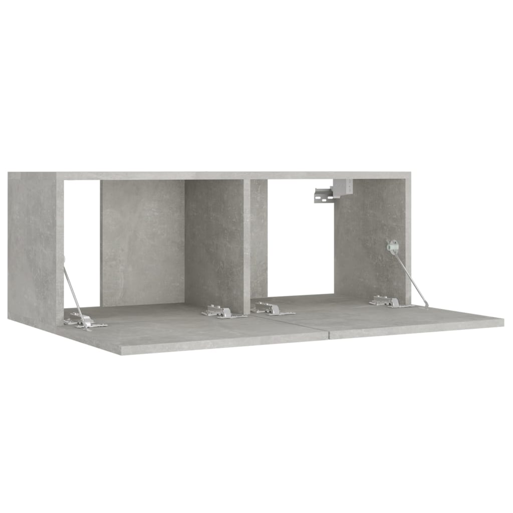 4 Piece TV Cabinet Set Concrete Grey Engineered Wood