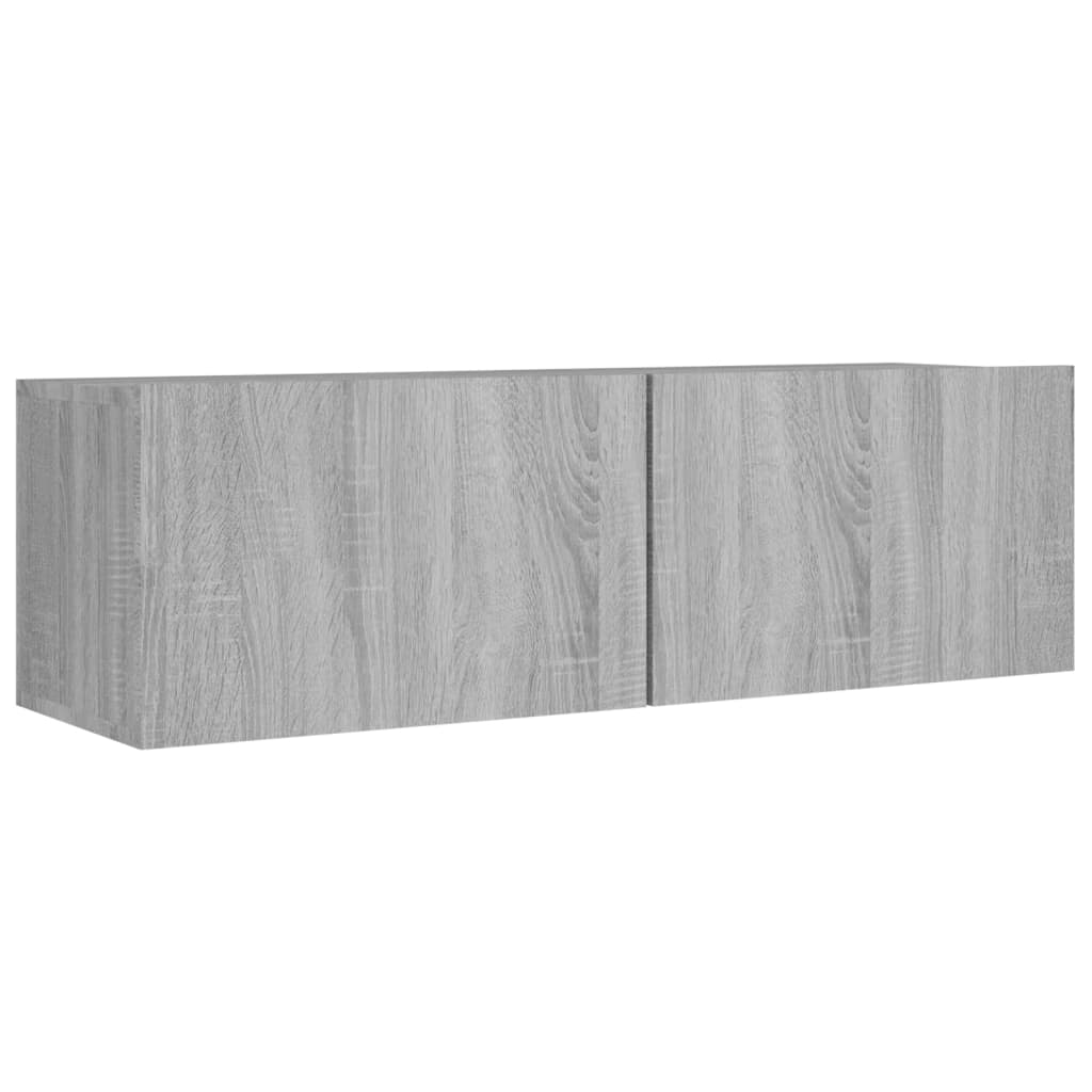 4 Piece TV Cabinet Set Grey Sonoma Engineered Wood