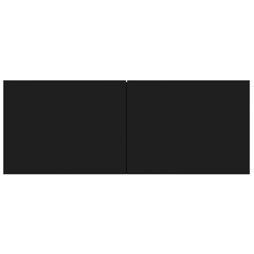 4 Piece TV Cabinet Set Black Engineered Wood