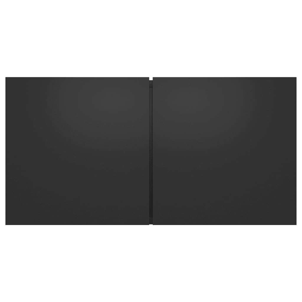 4 Piece TV Cabinet Set Black Engineered Wood