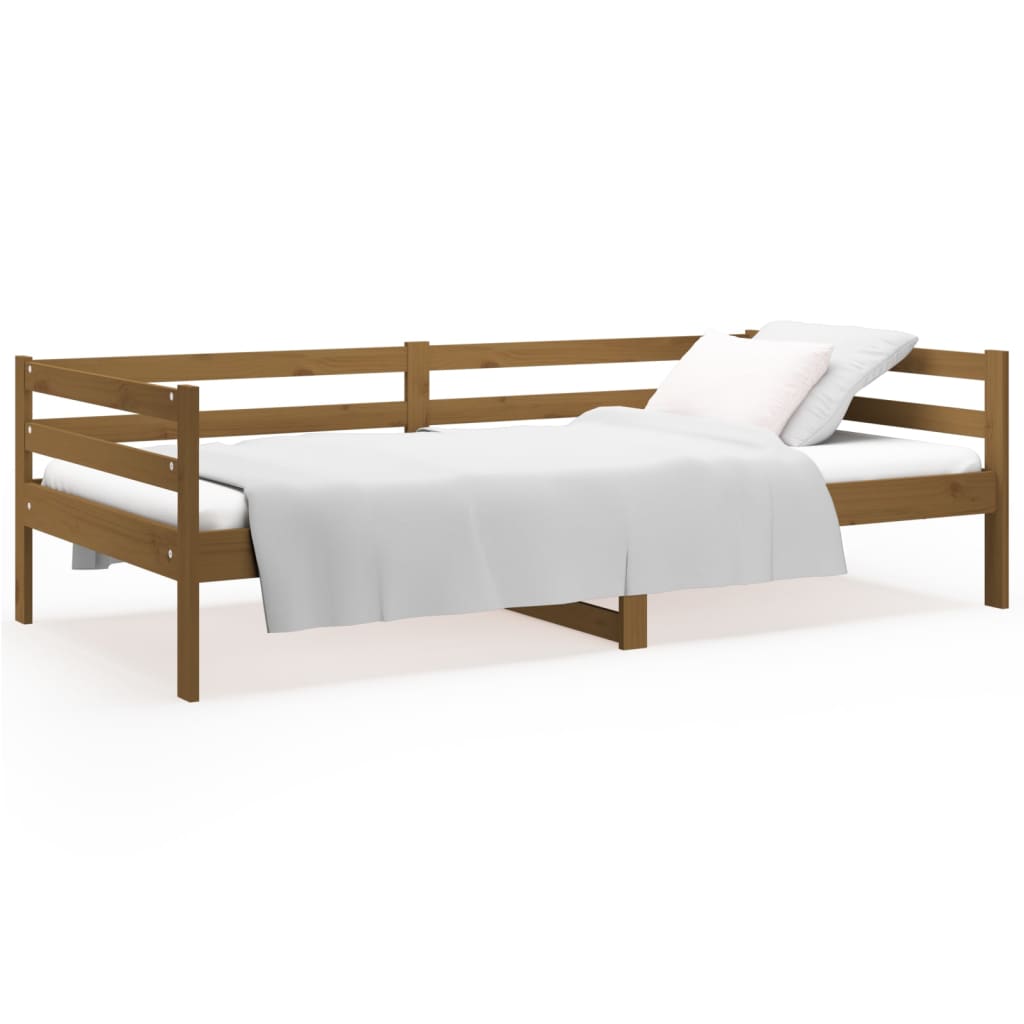 Solid Pine Honey Brown Day Bed 90x190cm - Mattress Not Included