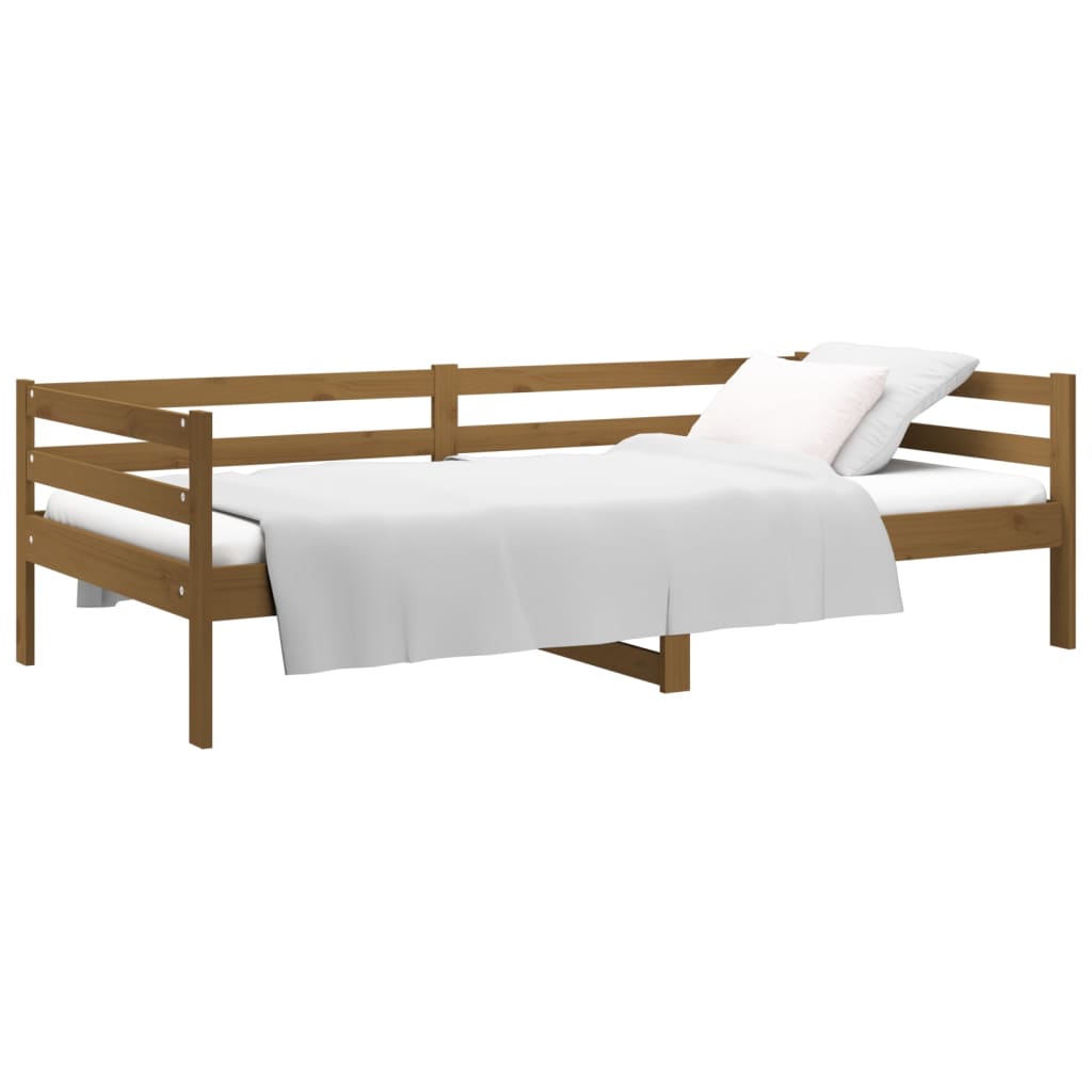 Solid Pine Honey Brown Day Bed 90x190cm - Mattress Not Included
