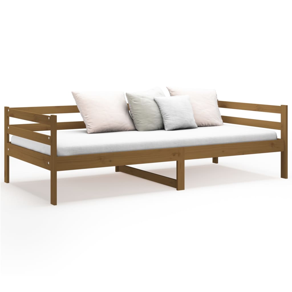 Solid Pine Honey Brown Day Bed 90x190cm - Mattress Not Included