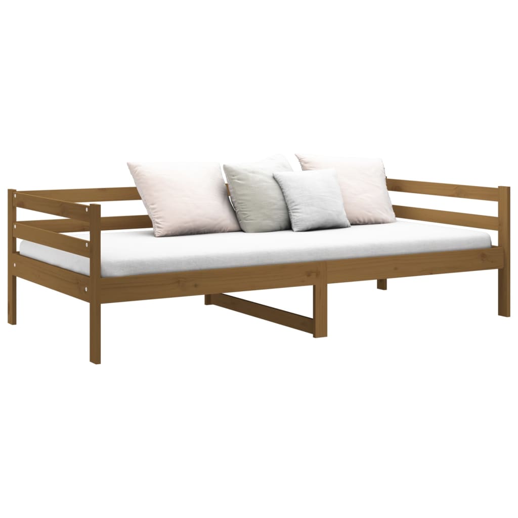 Solid Pine Honey Brown Day Bed 90x190cm - Mattress Not Included