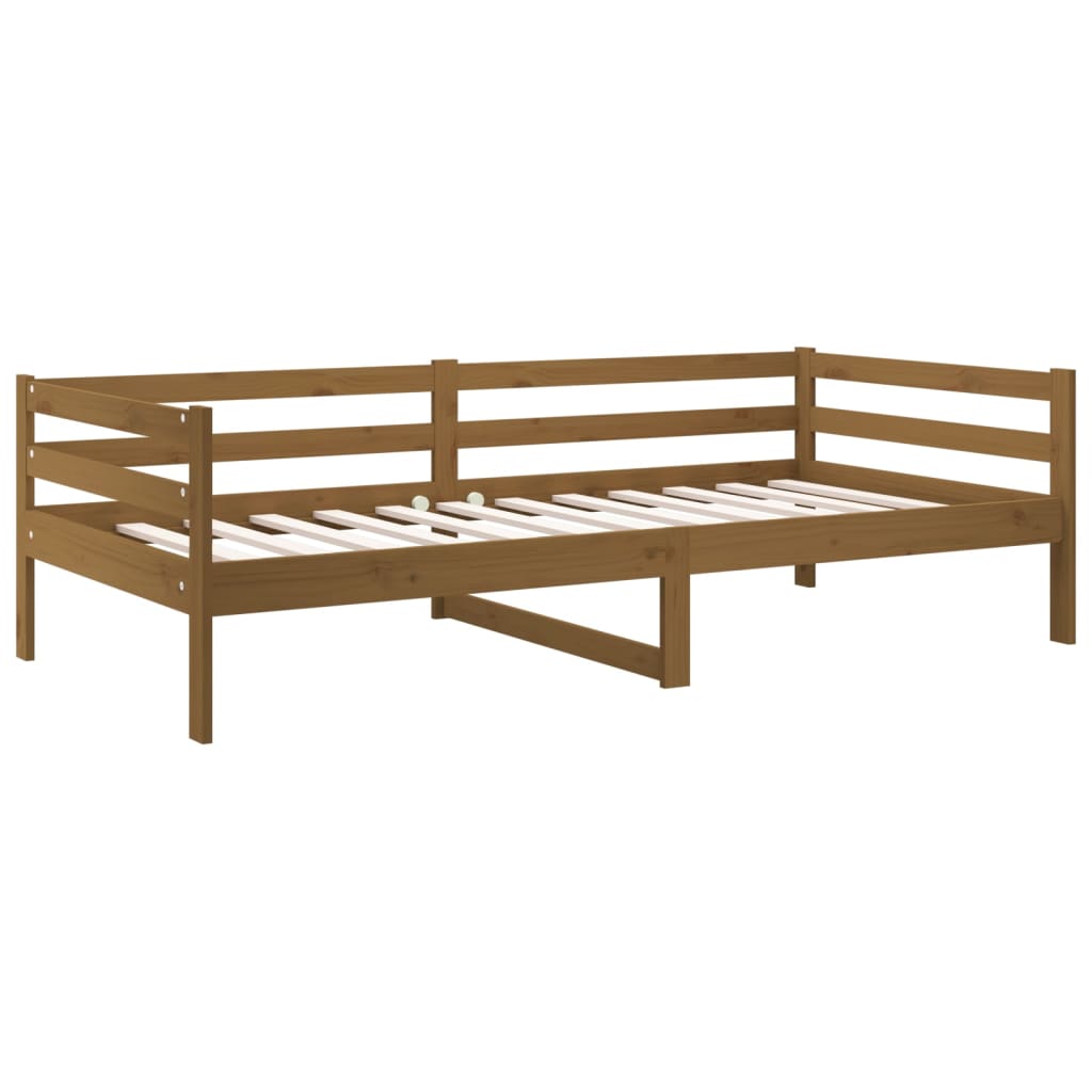 Solid Pine Honey Brown Day Bed 90x190cm - Mattress Not Included