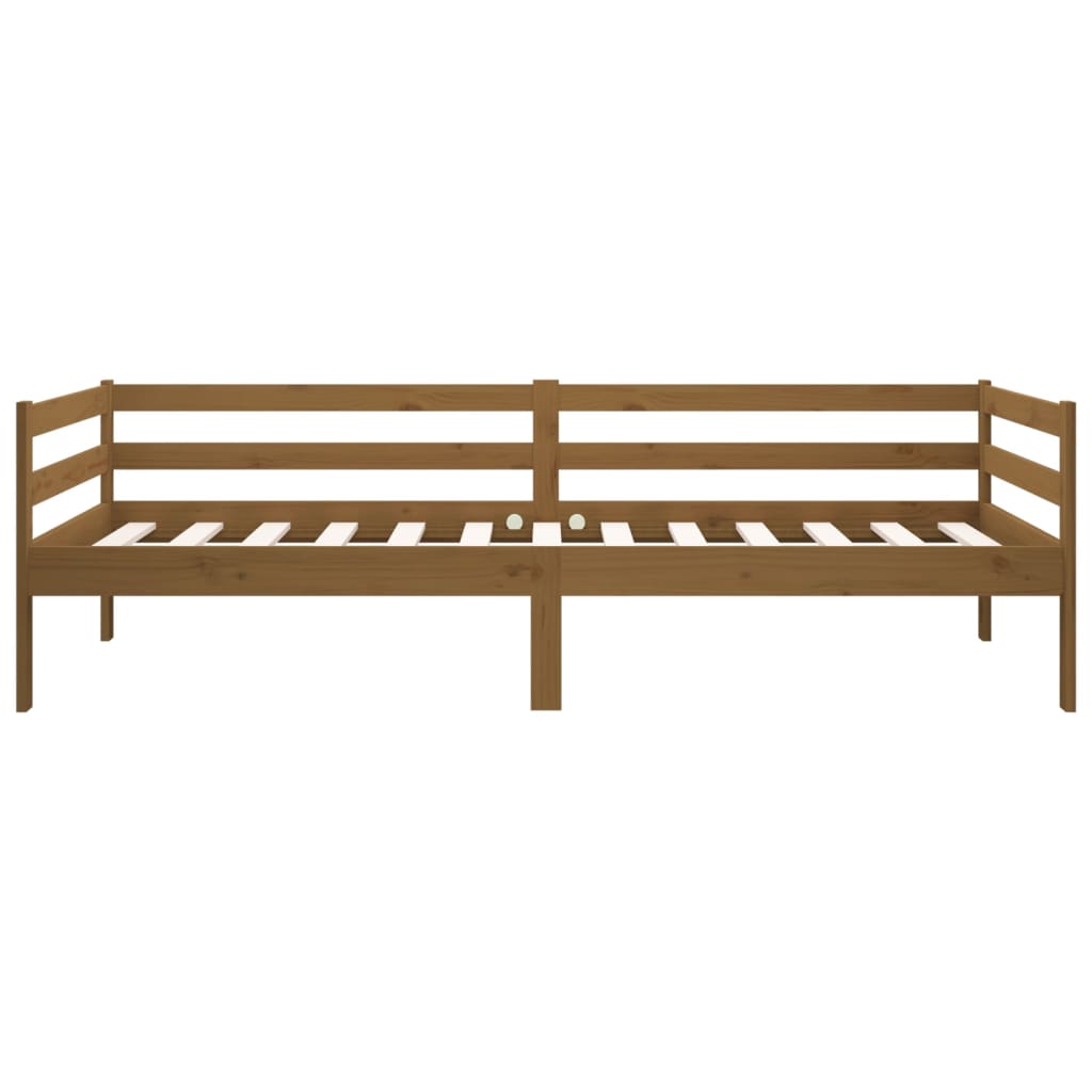 Solid Pine Honey Brown Day Bed 90x190cm - Mattress Not Included