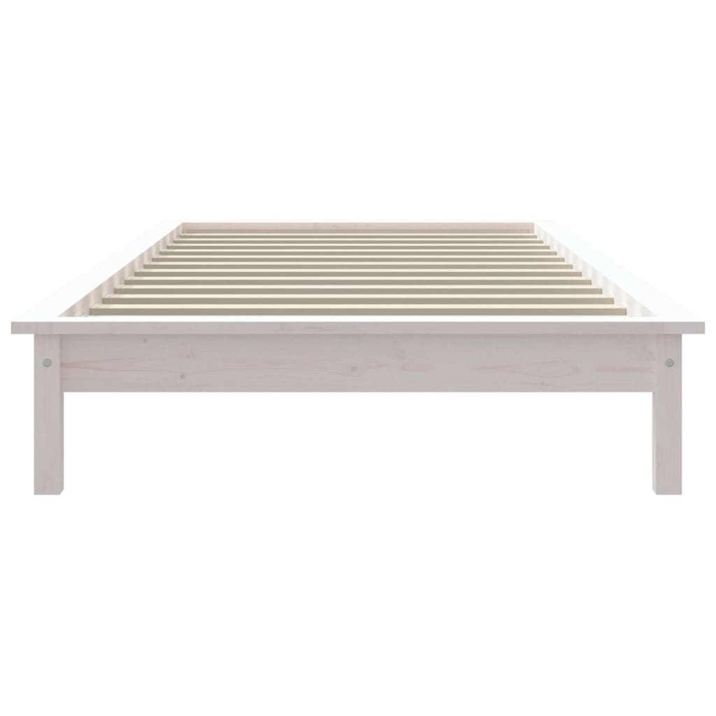 Solid Wood White Bed Frame 90x200 cm - vidaXL 820527