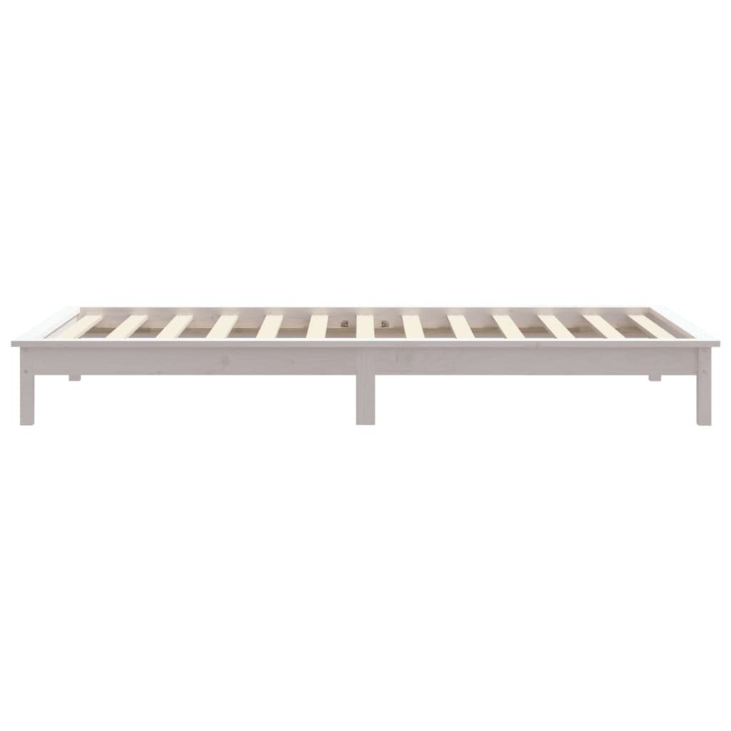 Solid Wood White Bed Frame 90x200 cm - vidaXL 820527