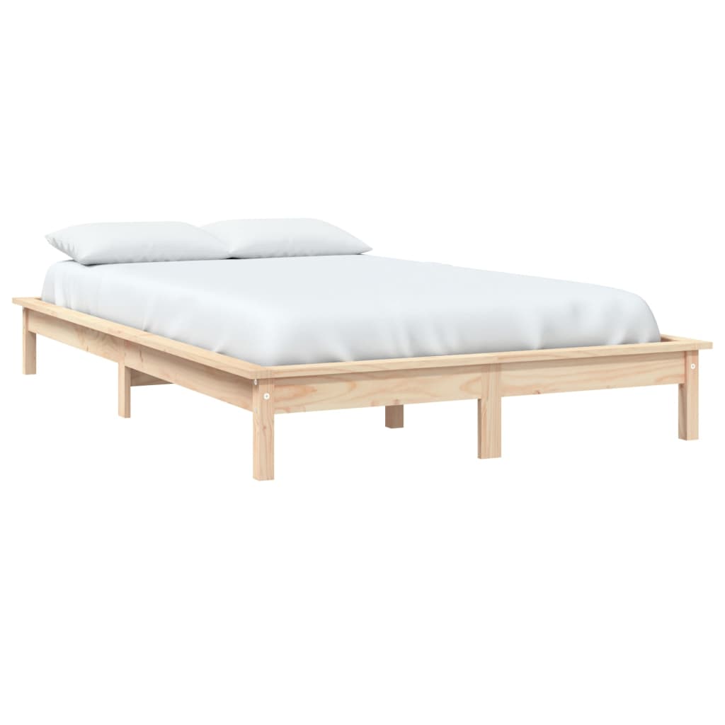 Solid Wood Bed Frame 120x200 cm - vidaXL 820536 (Mattress Not Included)