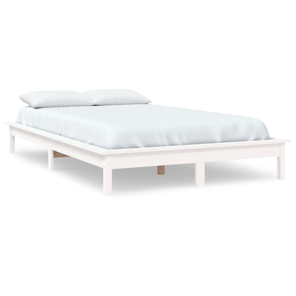 Solid Wood White Bed Frame 120x200 cm - vidaXL 820537