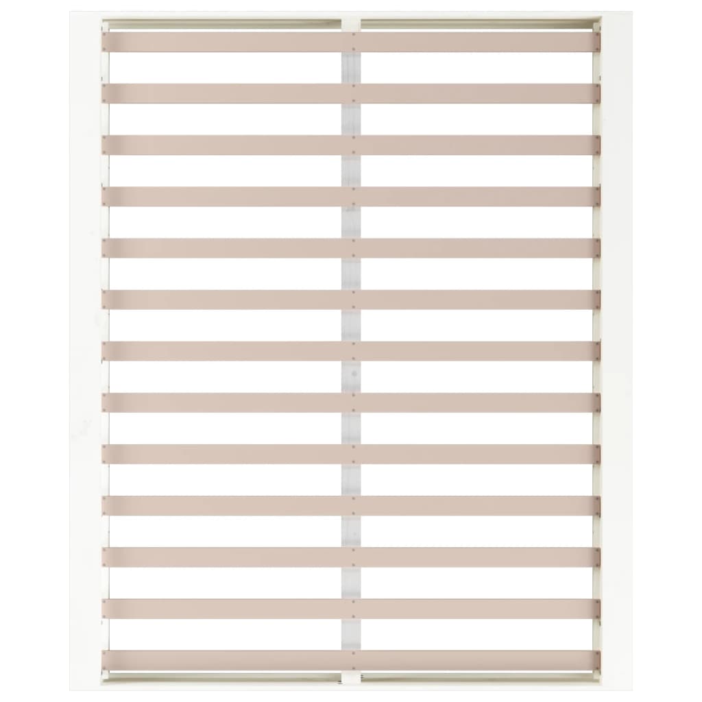 Solid Wood White Bed Frame 140x200 cm - No Mattress Included