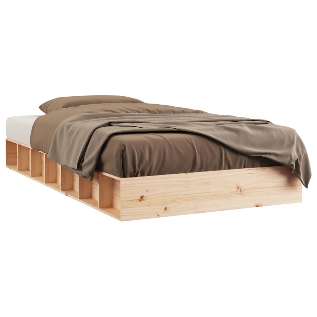 Solid Wood Bed Frame 90x200 cm - No Mattress Included