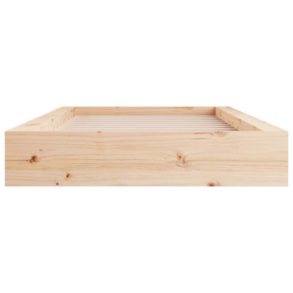 Solid Wood Small Single Bed Frame 75x190 cm - No Mattress