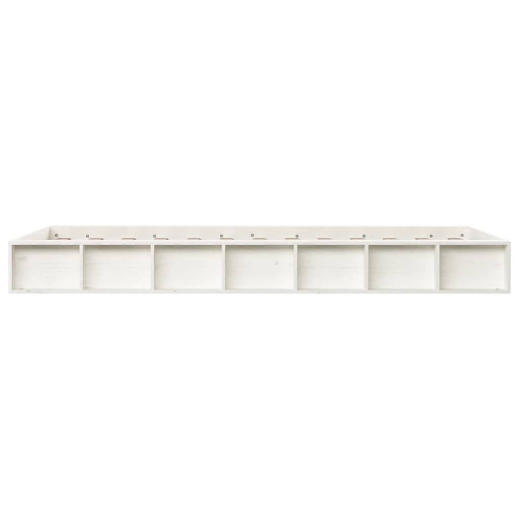 White Solid Wood Single Bed Frame 90x190 cm - No Mattress Included