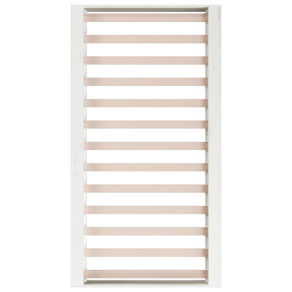 Solid Wood Small Double Bed Frame 120x190 cm - White Finish
