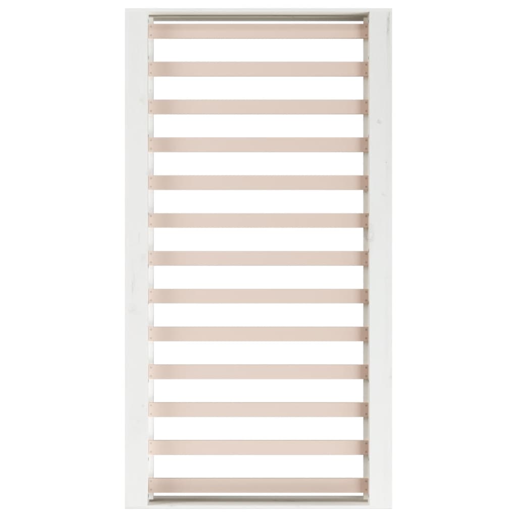 White Solid Wood Bed Frame 140x190 cm - No Mattress Included