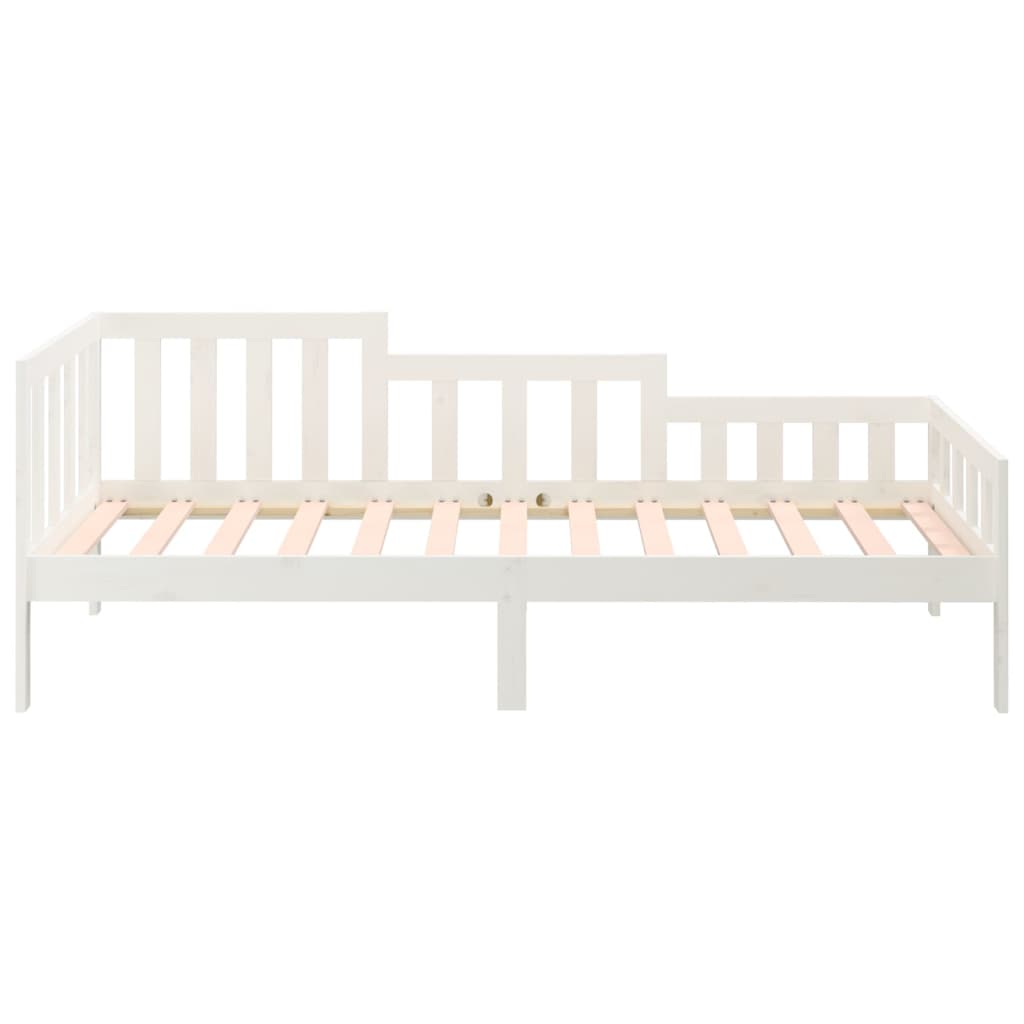 White Solid Pine Day Bed Frame - 90x190 cm Single Size