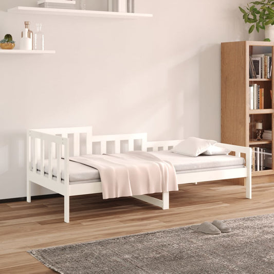 White Solid Pine Day Bed Frame - 90x190 cm Single Size