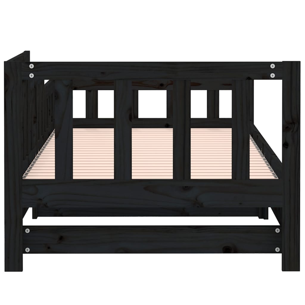 Black Metal Pull-out Day Bed Frame - 2x(90x190) cm, No Mattress